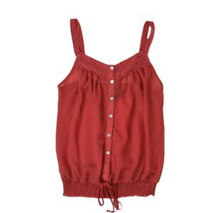 Full Tilt Women/Teen Sheer Orange Top